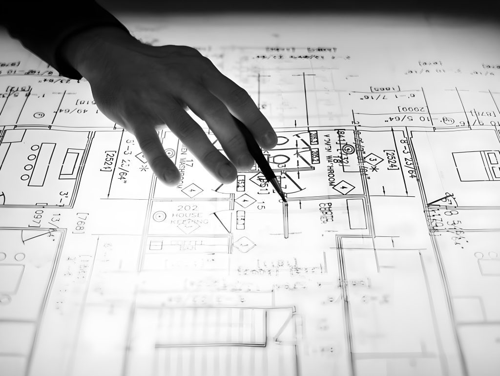 The deeper paradox: person looking at detailed plan